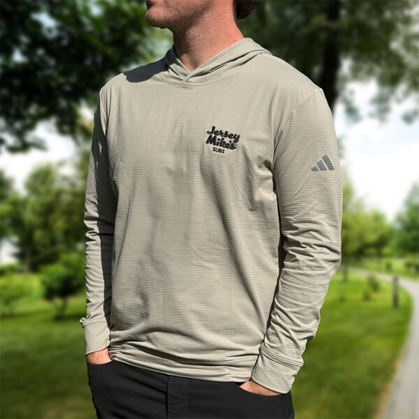 Adidas Polyester Hoodie: Putty Beige - Image 2