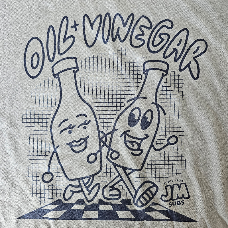 Oil and Vinegar Tee: Stone Blue - Image 2